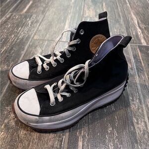 Converse Black and White Platform Sneakers